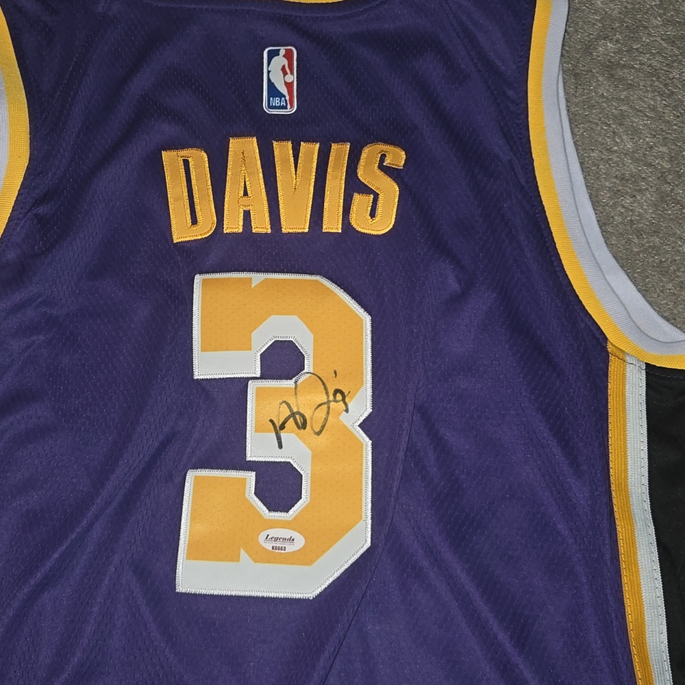*C10 - RARE COA ANTHONY DAVIS #3 SIGNED LA  LAKERS NBA BASKETBALL NIKE JERSEY